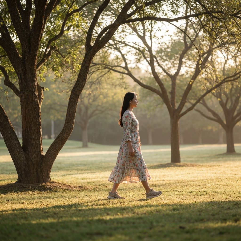 Person walking in nature